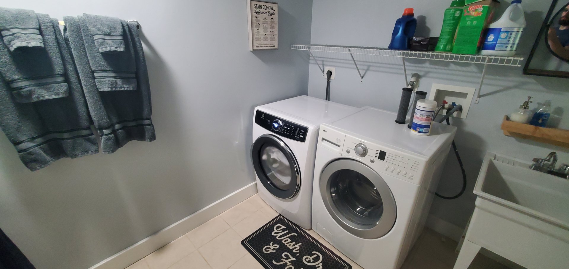 Full-size washer and dryer