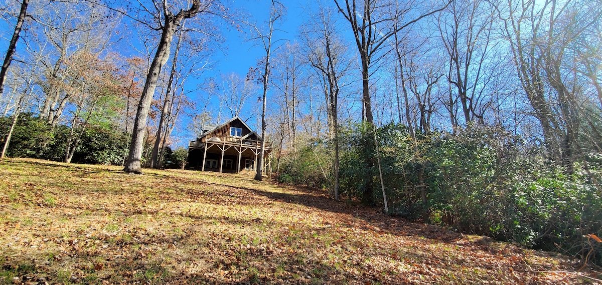 Property nestled in mountain trees